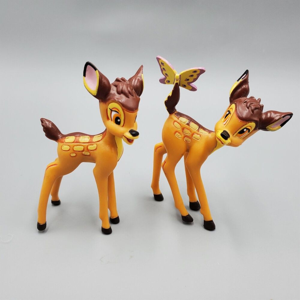 Disney Store Bambi & girlfriend Faline 4" PVC Figures from 2015 Playset NWOP